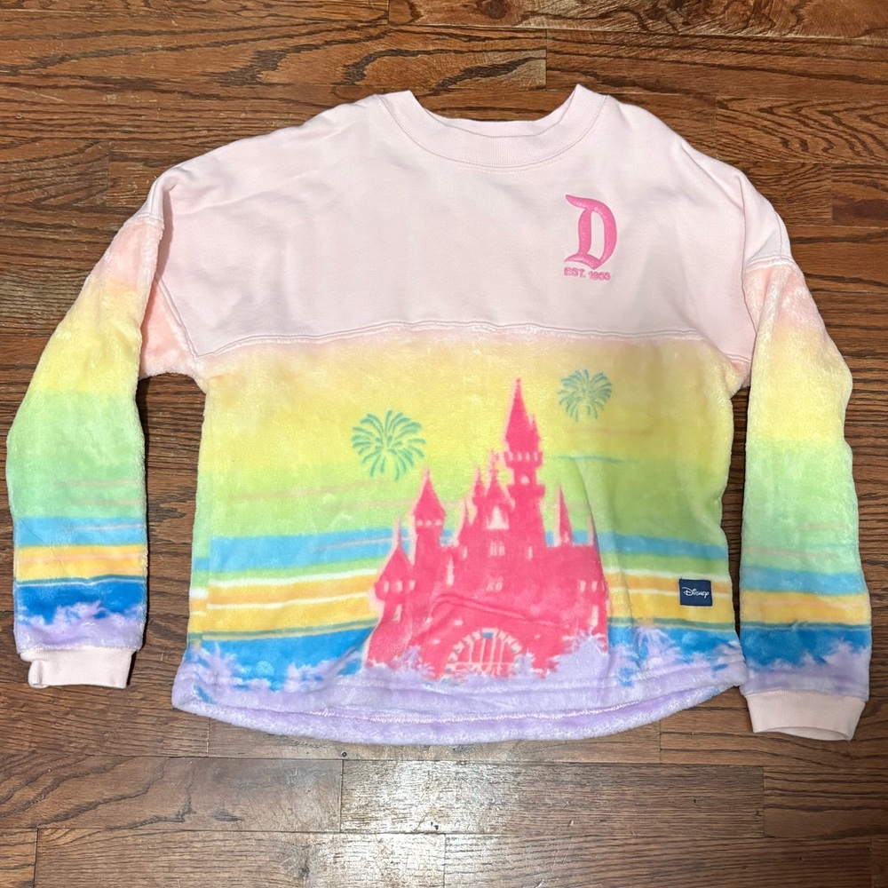 Disneylad Resort Kids Pink and Rainbow Castle Hoodie